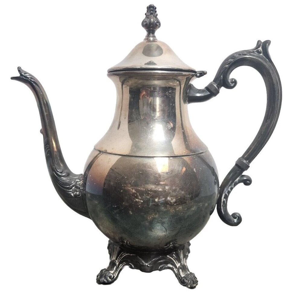 VINTAGE 1883 F.B ROGERS SILVER HOLLOWWARE ANTIQUE TEA POT 2391